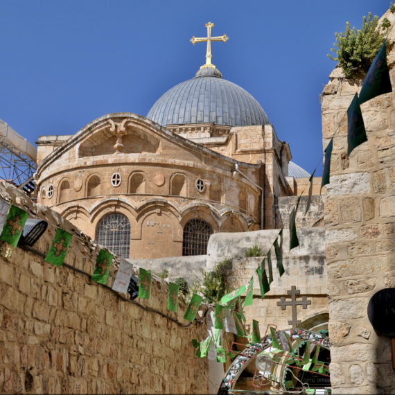 Chrám božího hrobu na konci Křížové cesty Via Dolorosa