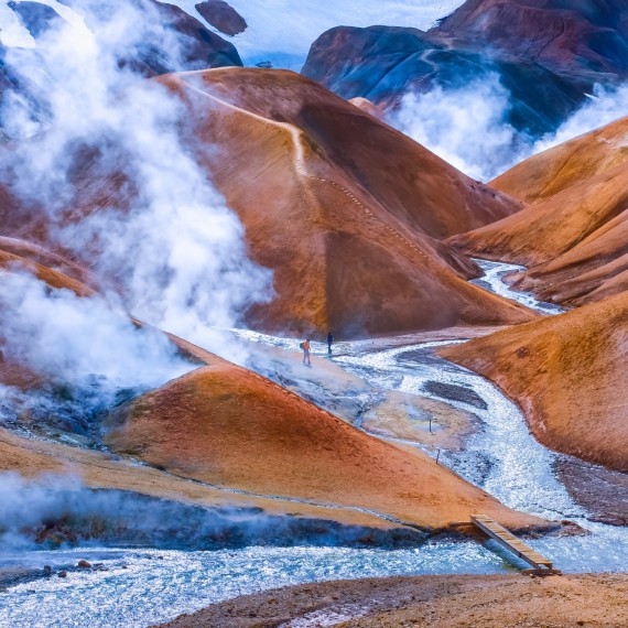 Duhové hory Landmannalaugar na Islandu 