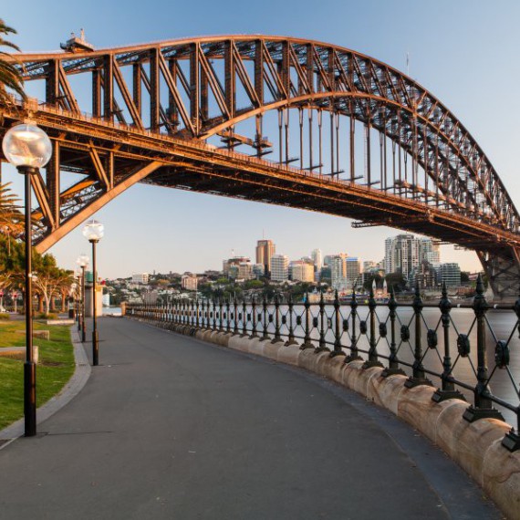 Slavný Harbour Bridge v Sydney