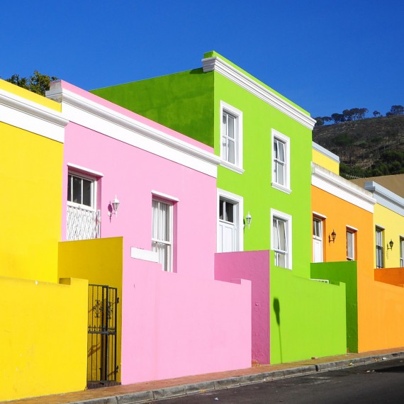 Pestrobarevná čtvrť Bo-Kaap v Kapském Městě