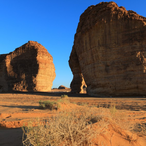 Skalní útvary v Saudské Arábii 