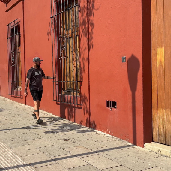 Barevné domky ve městě Oaxaca.