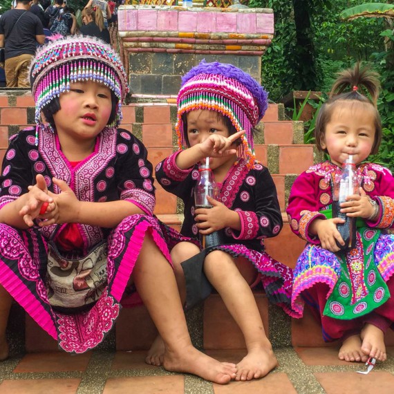 Místní děti v Chiang Mai. 