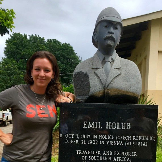 Památník Emila Holuba v Livinstone v Zambii