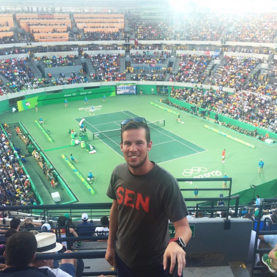 Na tenise v Brazílii během letních olympijských her.