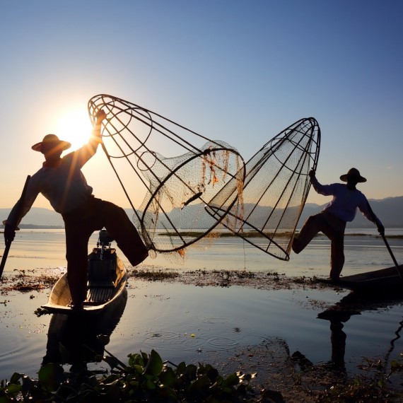 Uvidíte tradiční rybolov na jezeře Inle