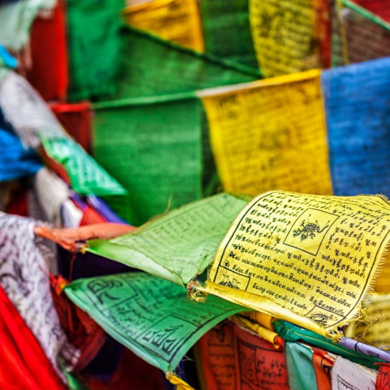 Modlitební vlaječky v Tibetu