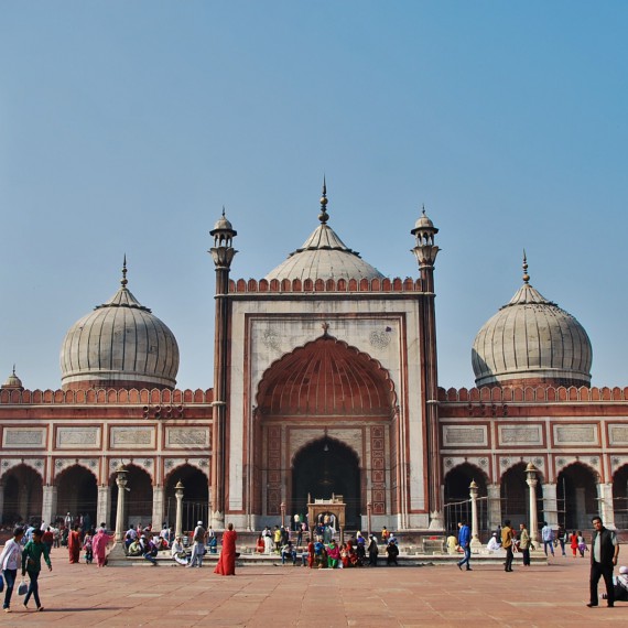 Mešita Masjad Jamid v Dillí je dominantou města