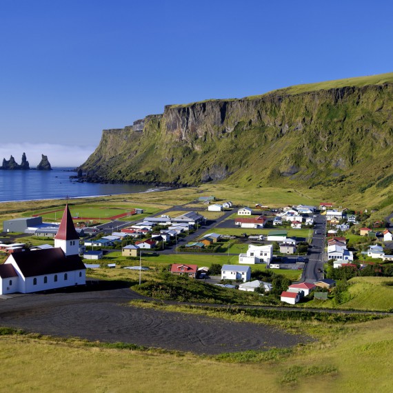 Vesnička Vík, nejjižnější vesnice na Islandu 