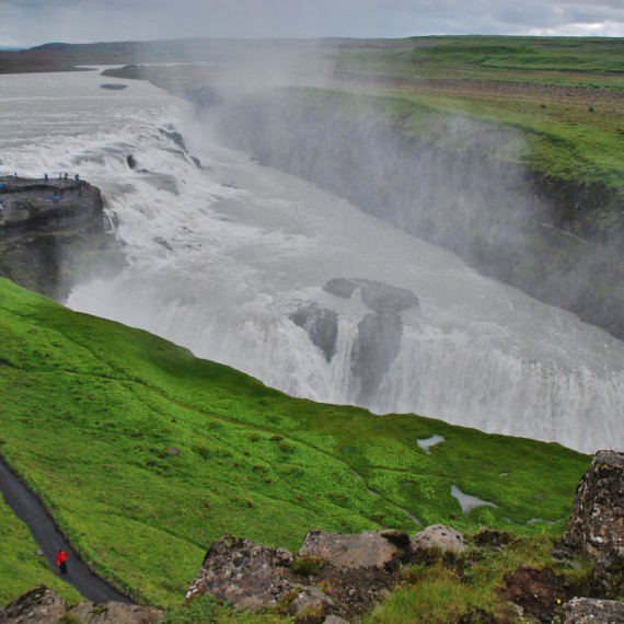 Vodopád Gullfoss na Islandu 