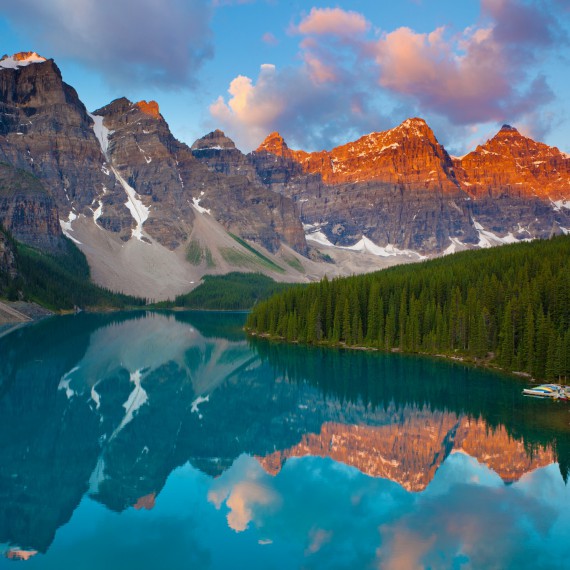 Moraine lake v národním parku Banff