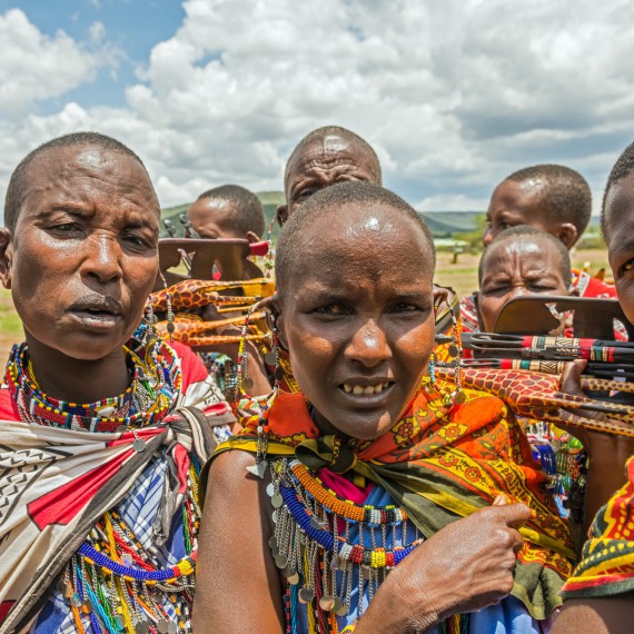 Kmen Masajů v Keni