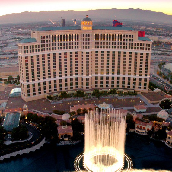 Fontány před hotelem Bellagio