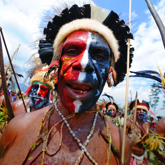 Domorodé kmeny na Papua Nová Guinea