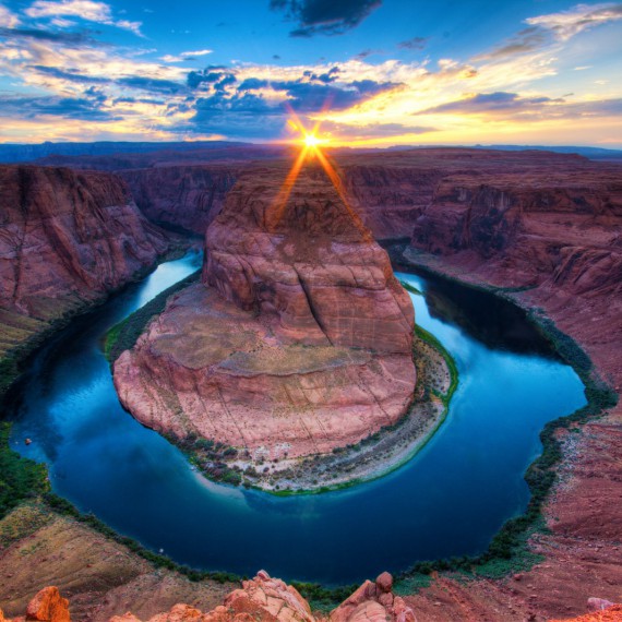 Horseshoe bend - světoznámý ohyb řeky Coloradu u Page