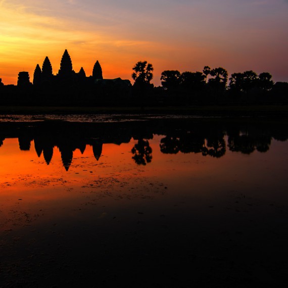 Angkor Wat při západu slunce