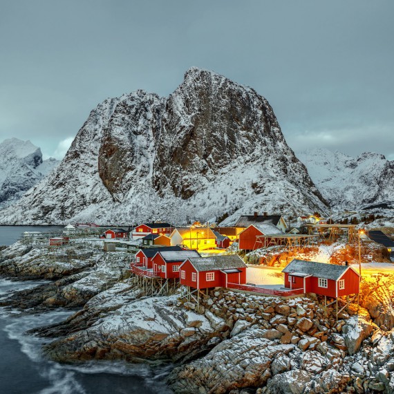 Lofoty pod pokrývkou sněhu