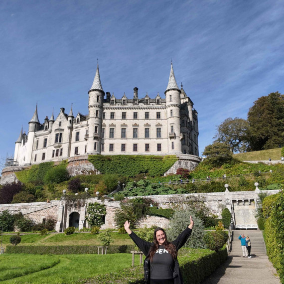 Návštěva hradu Dunrobin ve Skotsku.