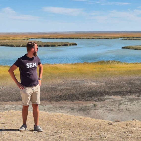 Na břehu Aralského jezera.