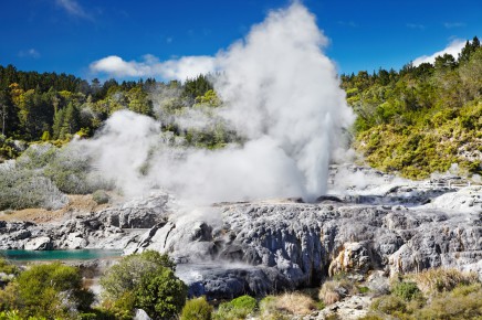 Nový Zéland je známý termálními oblastmi