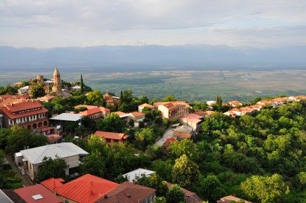 Panorama kouzelného městečka Signagi