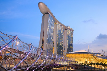 Slavný hotel Marina Bay Sands v Singapuru