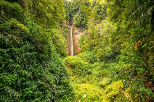 Nejznámější vodopád Azorských ostrovů 